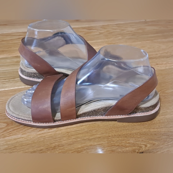 Aetrex Tamara Brown Leather Slingback Sandals Comfort Arch Support US 7.5 - Picture 6 of 11